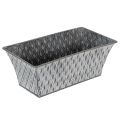 Floristik24 Bol de zinc con diseño de rombos, 22 cm × 12 cm.